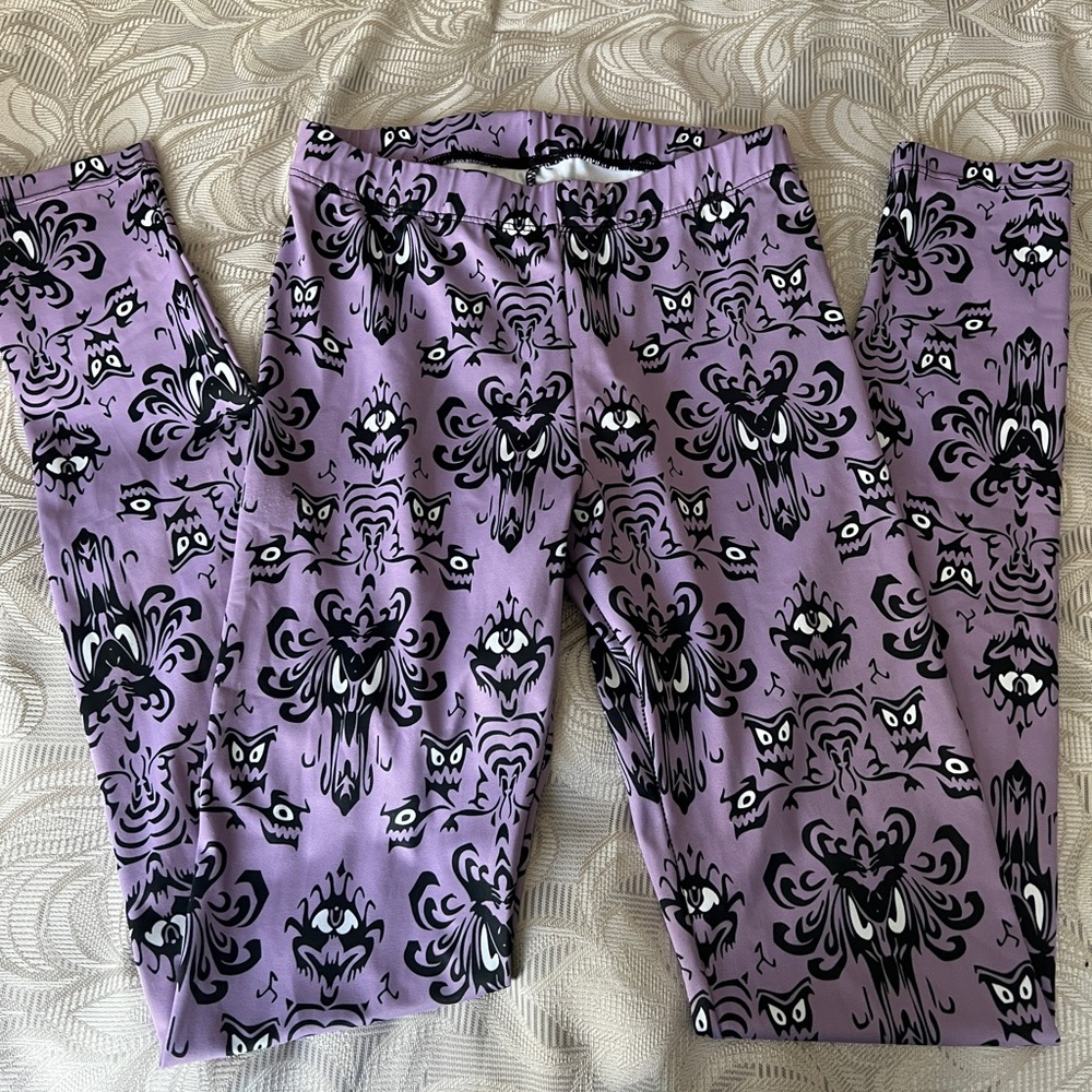 Poprageous S Haunted Mansion Wallpaper leggings